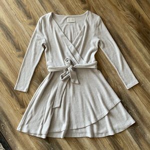 Anthropologie Saturday Sunday Cloud Fleece Wrap Dress